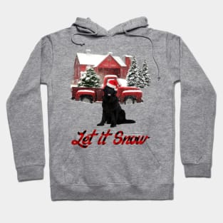 Newfoundland Let It Snow Tree Farm Red Truck Christmas Hoodie